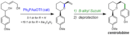 A chemical diagram of centrolobine