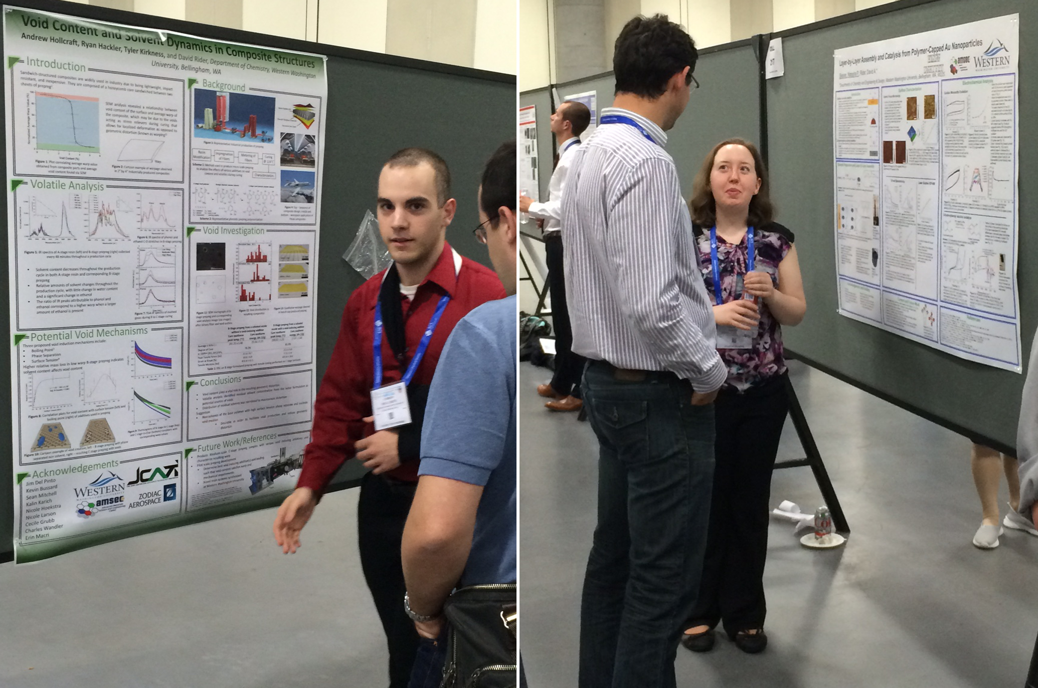 Students presenting academic posters