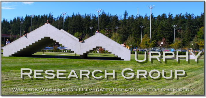 The Stairway sculpture on WWU's communication lawn serves as an M to spell Murphy Research Group