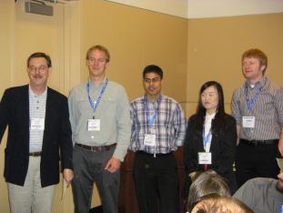 Five students posing for picture at ACS meeting